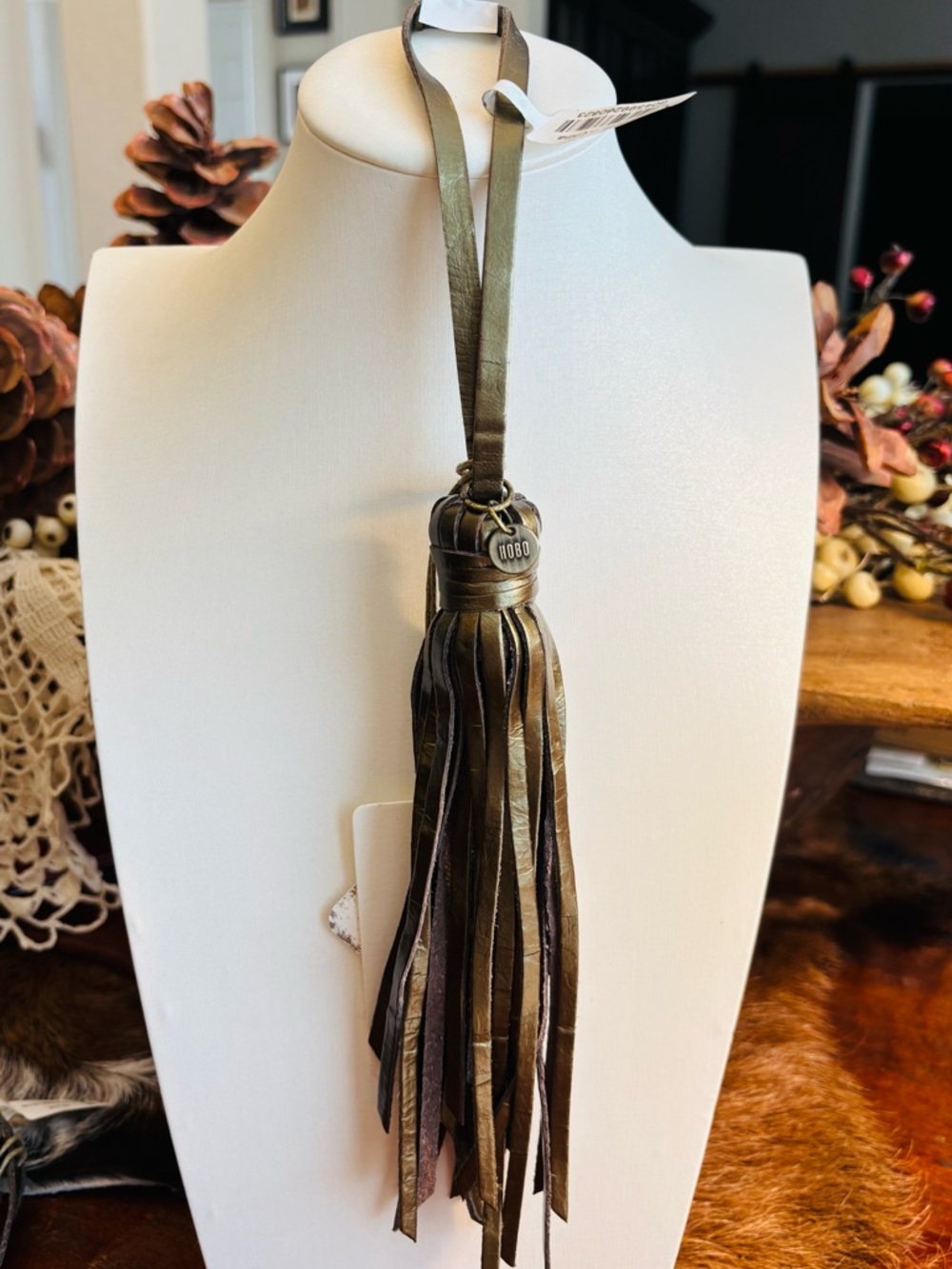 Hobo NWT Leather Bronze Keychain